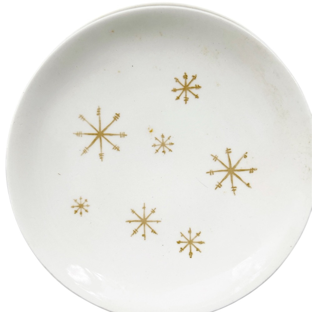 Royal Ironstone Star Glow Starburst two bread plates and two saucers 1960s - Picture 3 of 5